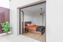 Chambre ouverte sur la terrasse