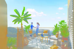 Terrasse partagée