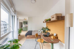 Grand volume traversant et lumineux