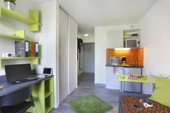 Néméa Appart'Etud Thésée à Villeurbanne - studio coin cuisine