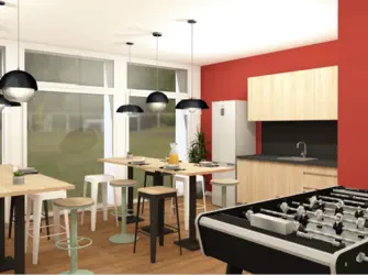 Néméa Appart'Etud Amiens Coliseum en Amiens - cuisine partagée