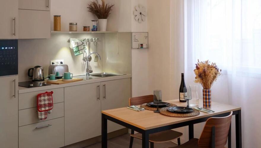 Cuisine équipée d'un appartement de la résidence Villa Caron à Athis-Mons - Domitys Villa Caron Athis-Mons