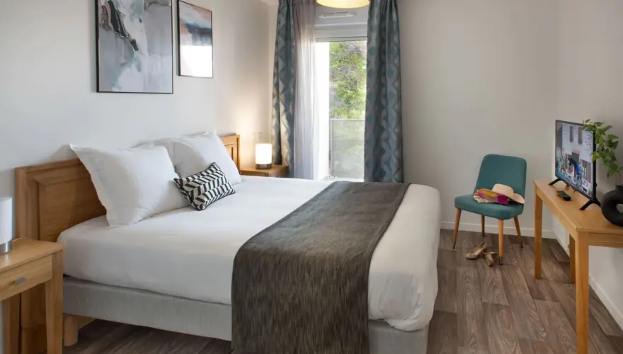 Chambre meublée d'un appartement du Parc des Aubiers à Poissy - Domitys Le Parc des Aubiers Poissy