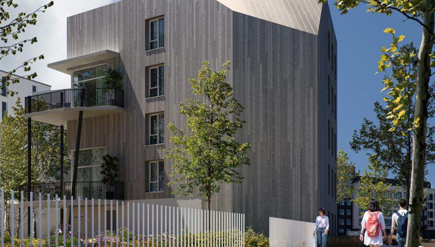 Façade du coliving CAPUCINS à Angers, quartier des Hauts de Saint-Aubi - CAPUCINS