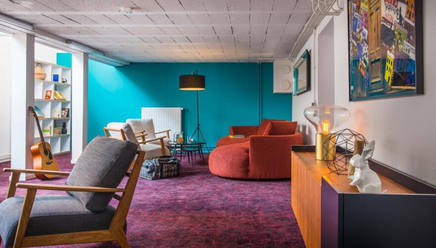 Salon partagé du coliving SOUFFLE à Nantes - SOUFFLE