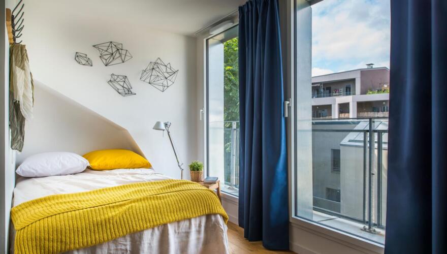 Espace nuit d'un studio à louer dans le coliving SOUFFLE - SOUFFLE