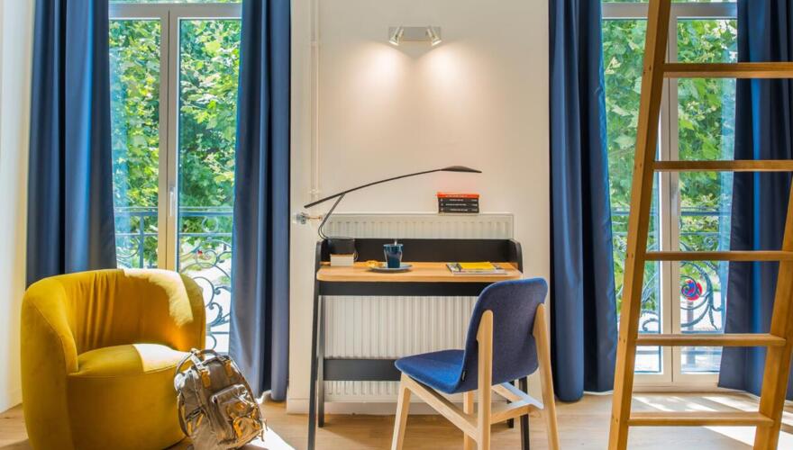 Coin bureau d'un studio meublé en coliving à Nantes - SOUFFLE