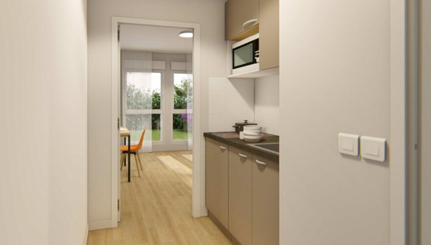 Studio - cuisine - Les Estudines Toulouse Montaudran 2