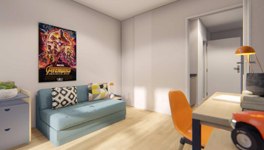 Studio - Séjour - Les Estudines Toulouse Montaudran 2