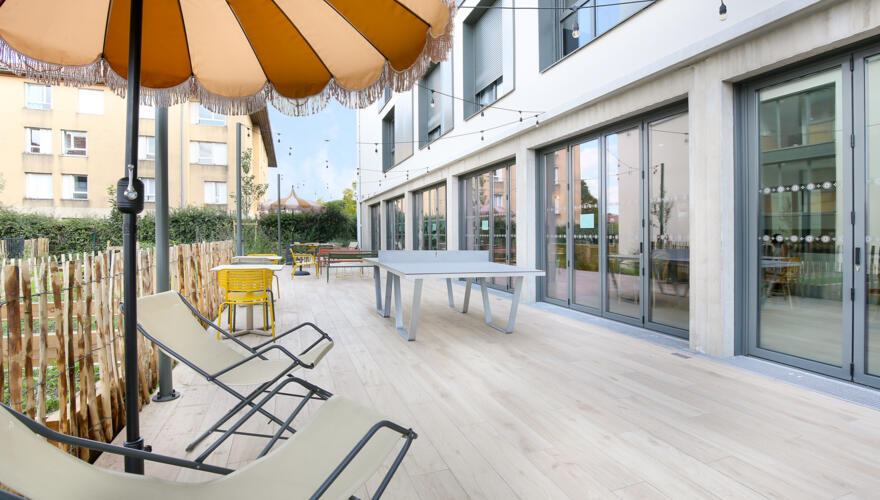 Terrasse de la résidence - Résidence Studently Tarbes