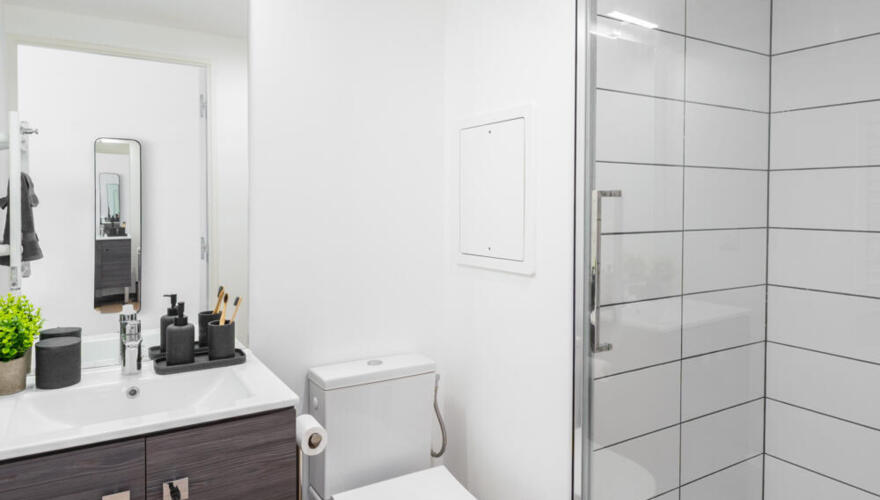 Canvas Bordeaux East in Lormont - T2 - Salle d'eau : vasque, WC et douche