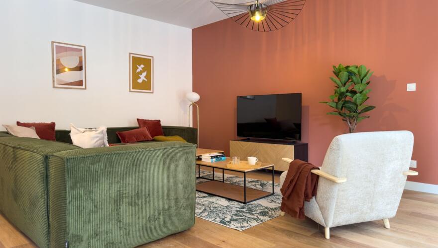 Grand salon partagé du coliving ALLURE à Nantes - ALLURE