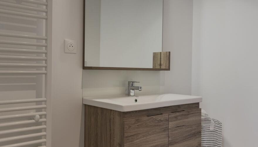 Salle de bain privée d'un studio meublé du coliving ALLURE à Nantes - ALLURE