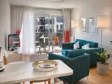 Séjour lumineux d'un appartement de la résidence senior Domitys Galilée - Domitys Galilée Cergy